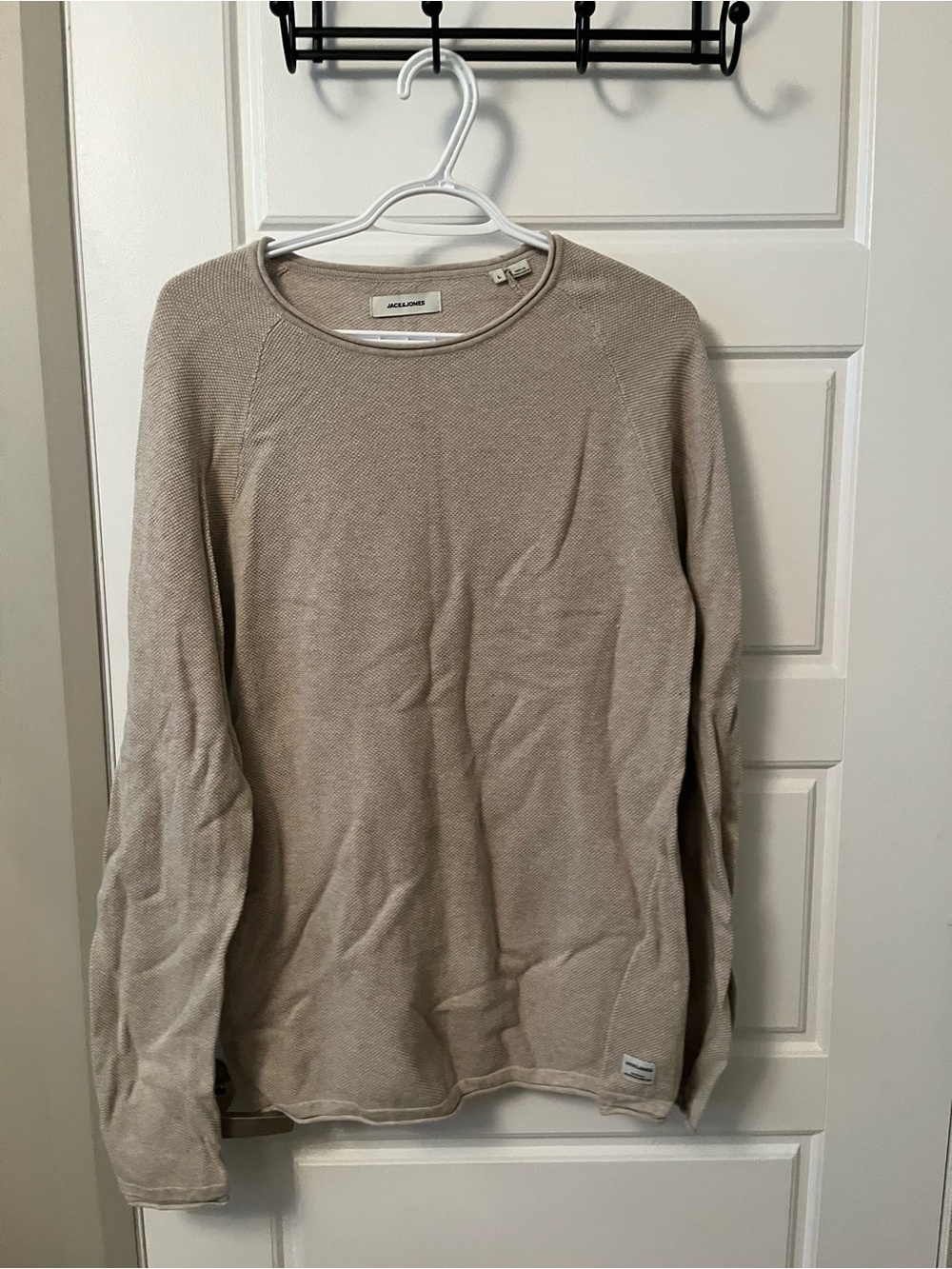 Jack & Jones Men's Crewneck Sweater in Beige-Taupe